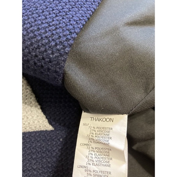 Thakoon Addition Women’s Navy & Gray Textured Mini Skirt Size 4 - Picture 6 of 6